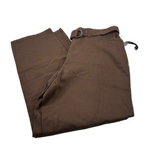 Karen Scott Women's Size 14P Pant Tummy Control With Belt Brown New With Tags